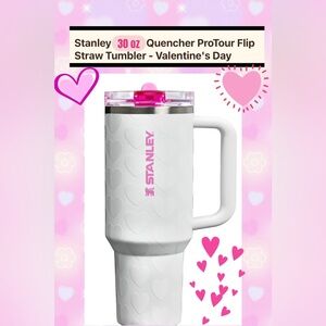 Stanley White and Pink Quencher ProTour Tumbler